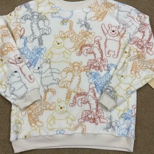 Dianey Winnie the pooh Tigger Piglet Print fuzzy Sweatshirt